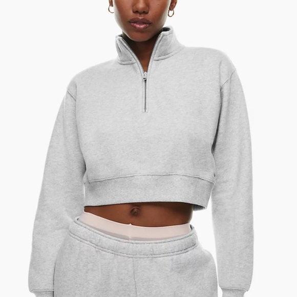 TNA Tops - Aritzia TNA Quarter-Zip Cropped Sweater